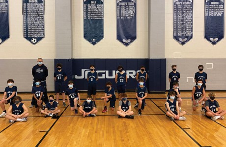 Emery/Weiner School seventh-grade boys basketball team