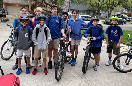 Boys with bikes