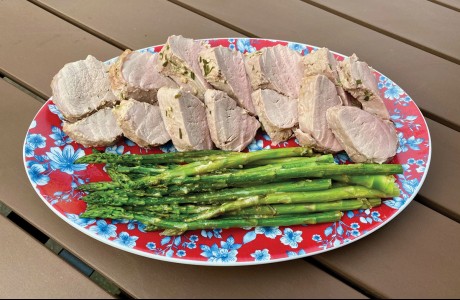 Roasted Rosemary Pork with Asparagus
