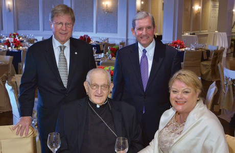 Bruce Marek, Stan Marek, Archbishop Joseph Fiorenza, and Jenni Granero