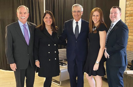 Dr. Bob and Sandy Light, president Michael Feinstein, and gala co-chairs Robyn and Adam Burck