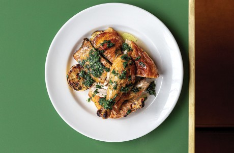 Roasted Chicken with Salsa Verde and Lemon