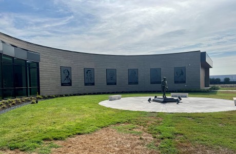 Carvings of civil rights leaders