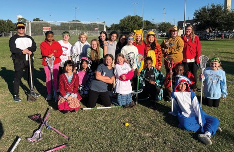 Pershing Middle School's club lacrosse team