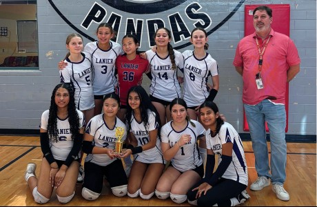 Lanier Middle School eighth-grade volleyball team