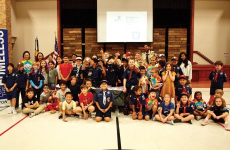 Cub Scouts Pack 130 and Horn Elementary School’s Helping Hands community service club