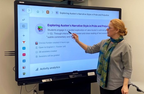 Teacher using AI tool