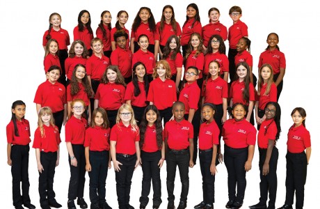 Members of the Advanced Chorus from Parker Elementary School