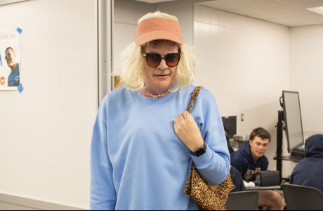 Lamar teacher in Karen costume