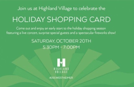 Highland Village 3rd Annual Holiday Shopping Card Celebration & Lighting