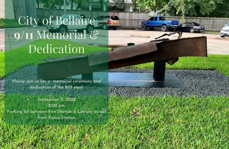 City of Bellaire 9/11 Memorial Service and Steel Dedication