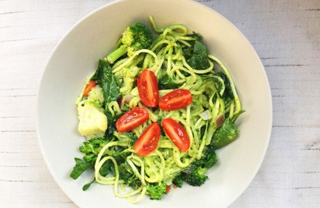 Pesto Avocado Zoodles