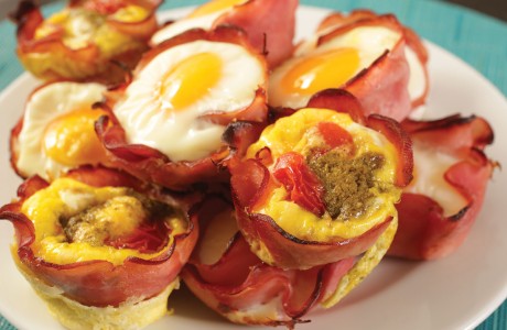 ham and egg cups