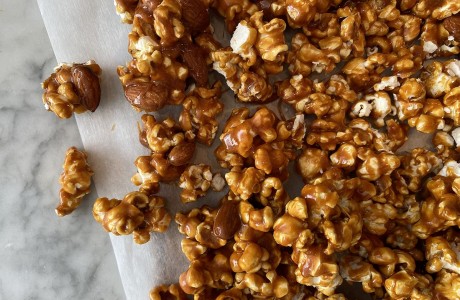 Caramel Corn with Toasted Almonds