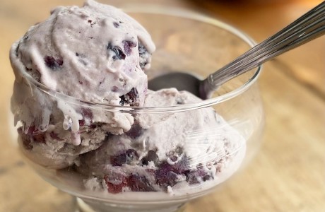 Blueberry Buttermilk Ice Cream