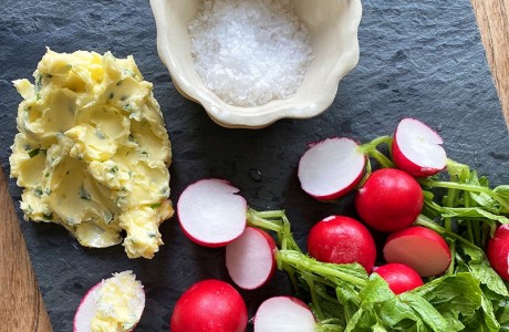 Radishes with Herbed Butter and Sea Salt