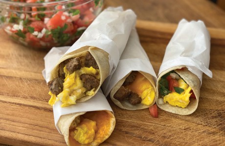 Pre-made breakfast tacos are fast, customizable, and good on-the-go