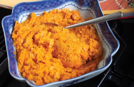 sweet potatoes mashed with fenugreek