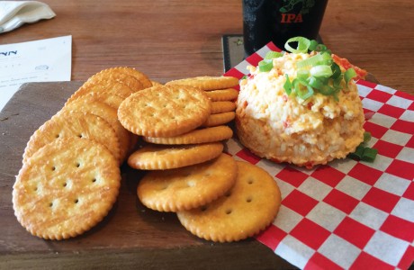 homemade pimento cheese and Ritz-cracker plate