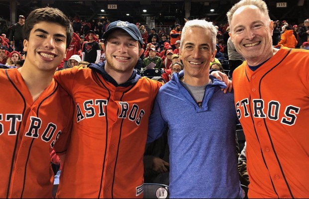 Longtime Astros fans sport vintage team gear