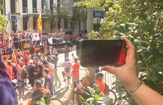 Grateful fans throng downtown for Astros victory parade