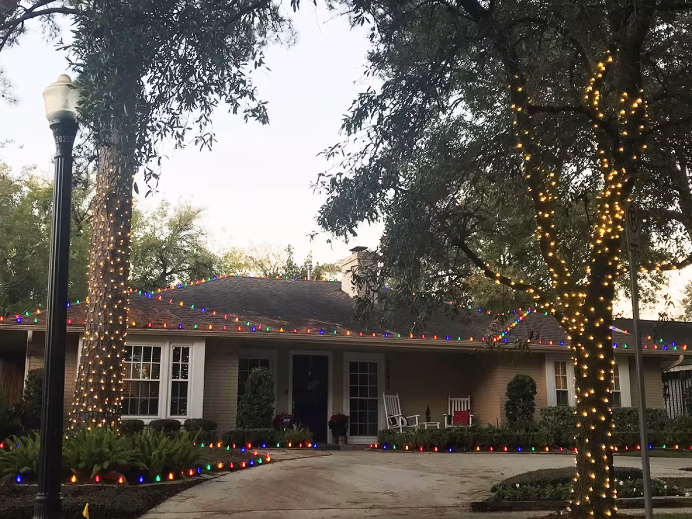 Rainbow-colored lights