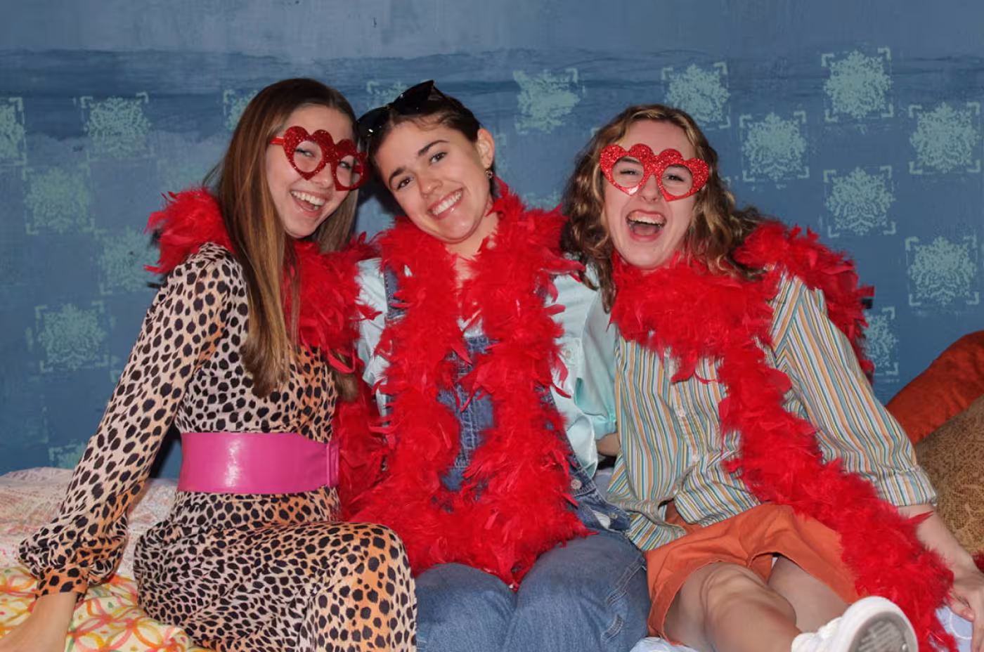 The dynamos--Katie Van Arsdel (Tanya), Ava Reistroffer (Donna) and Elise Longoria (Rosie) getting ready for Sophie’s bachelorette party