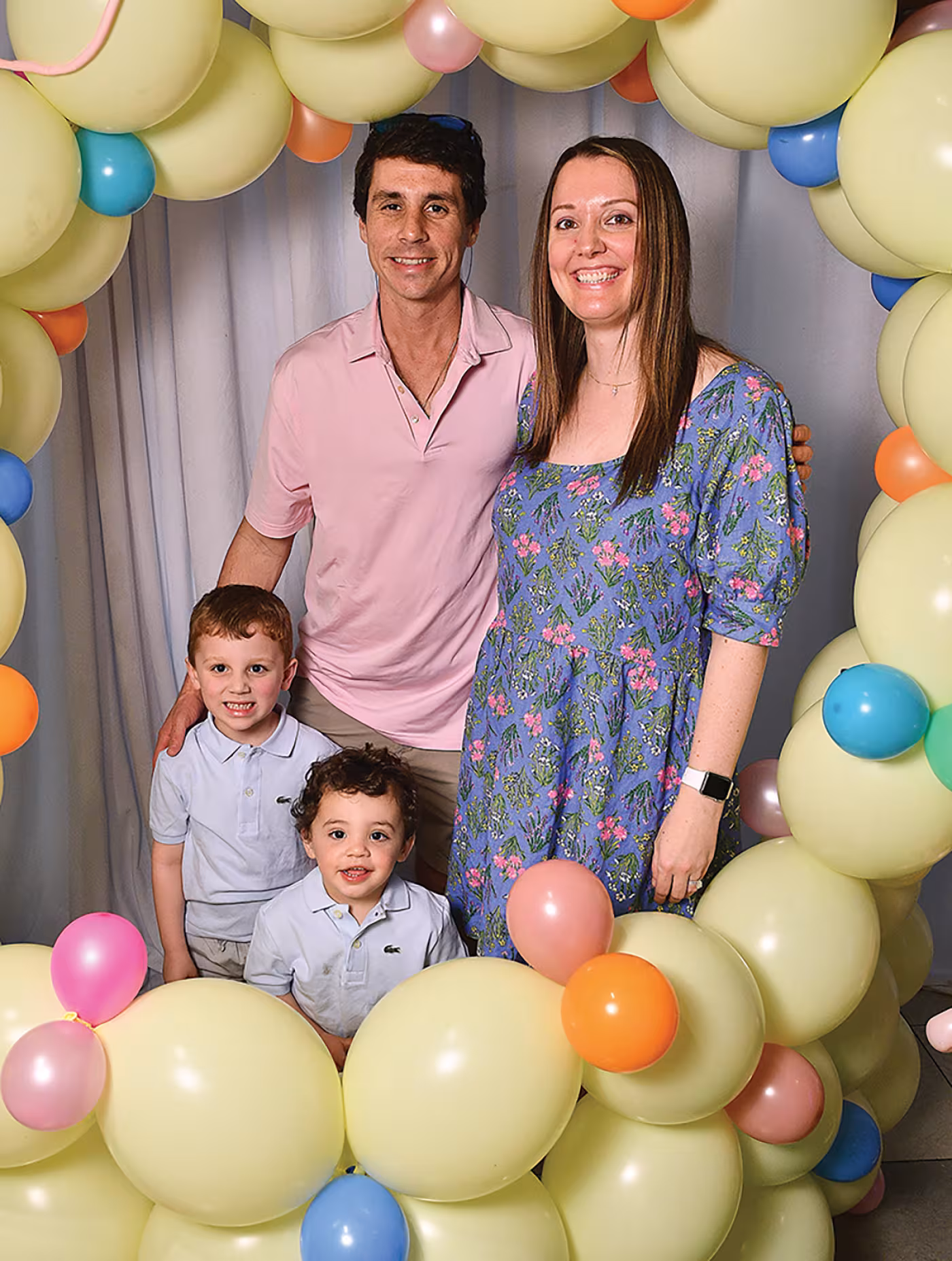 Caroline and Ryan Saccone and sons Cavan and Aiden