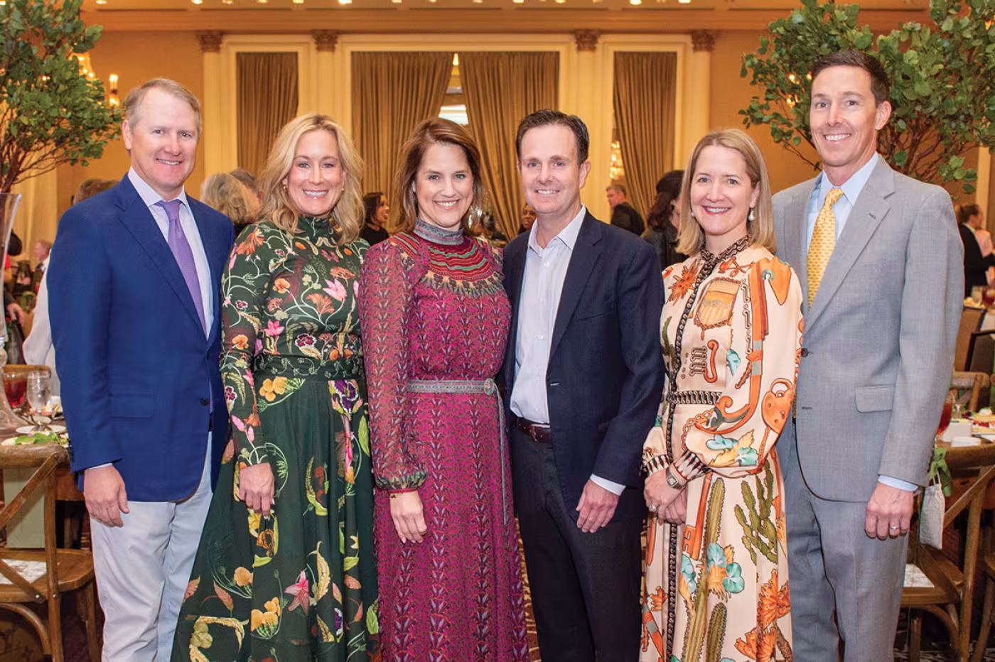 Event co-chairs David and Amy Mitchell, Laura and Mark Dalton, Emily and Chad Covey