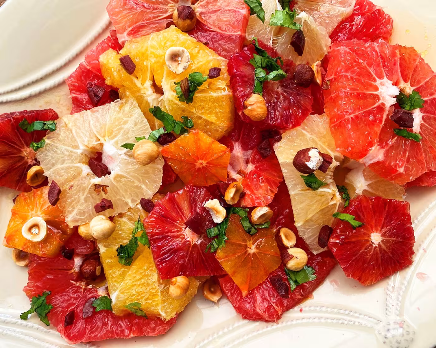 Citrus Salad with Hazelnuts and Honey Vinaigrette