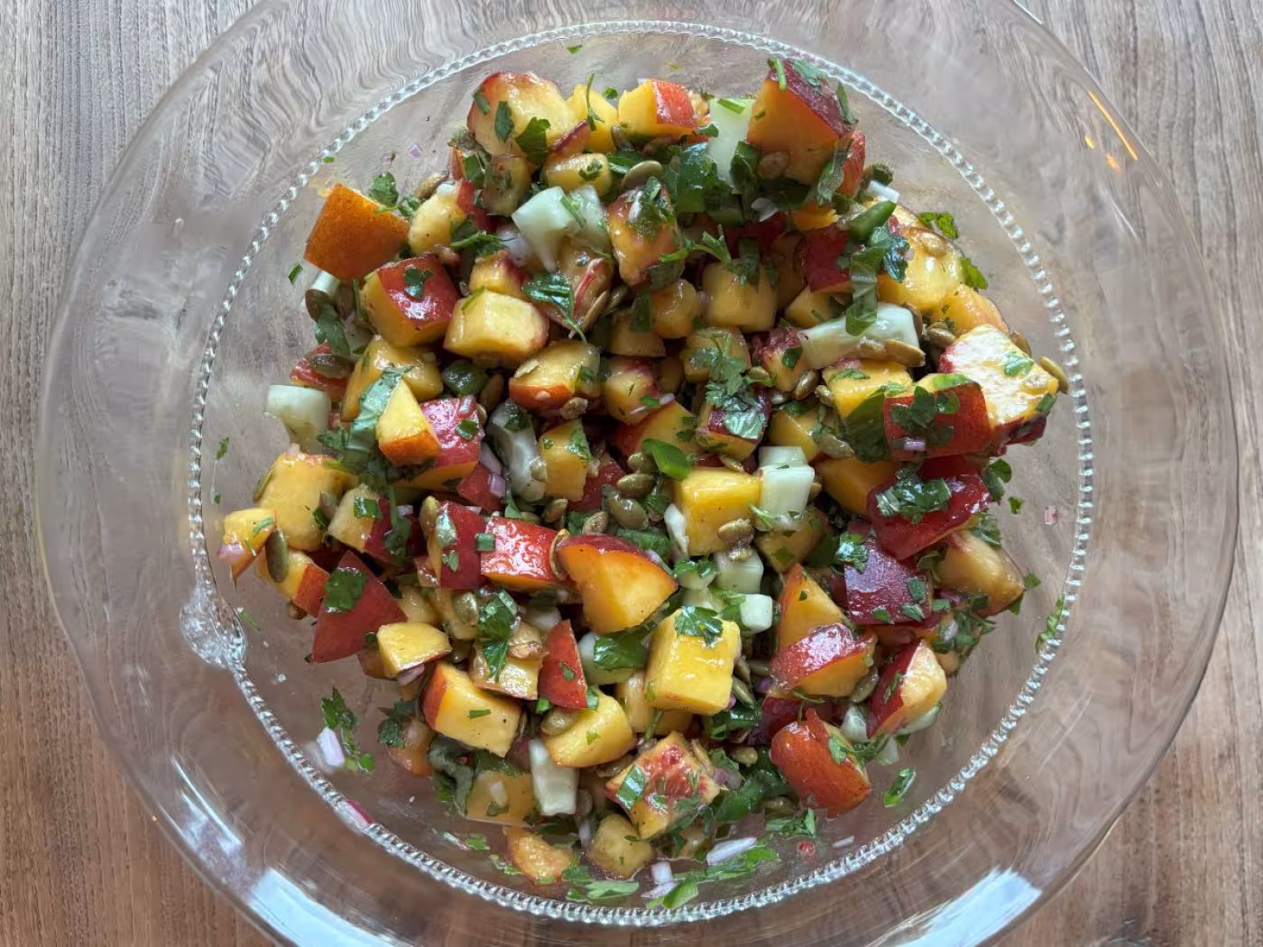 Peach and Cucumber Salad