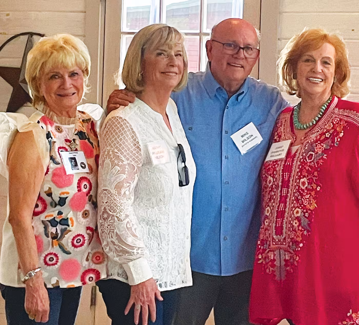 Jana O’Neal Stiffel, Kathy (Milligan) and Mike Wilson and Jerre Parsons Williams