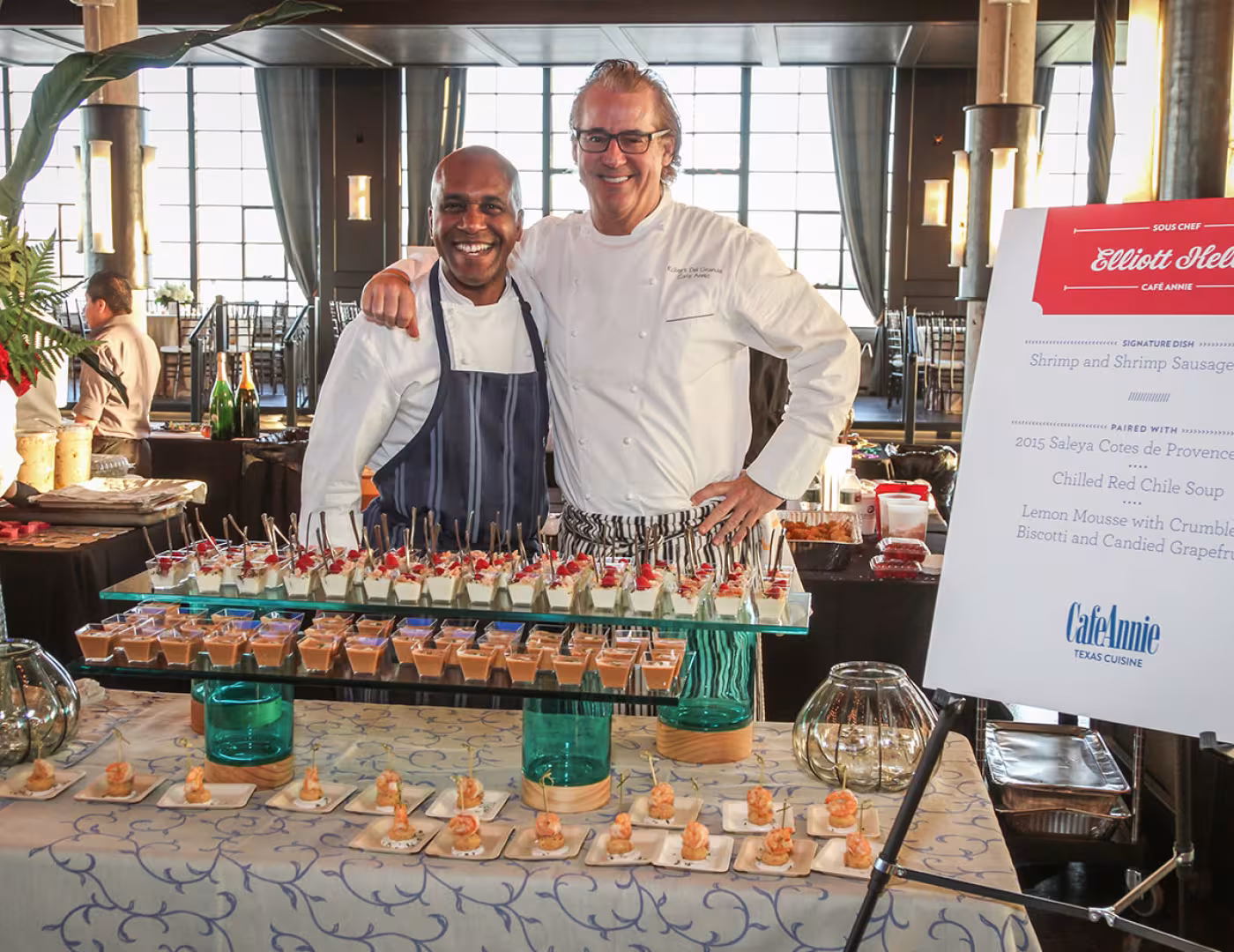 Elliott Kelly and Chef Robert Del Grande