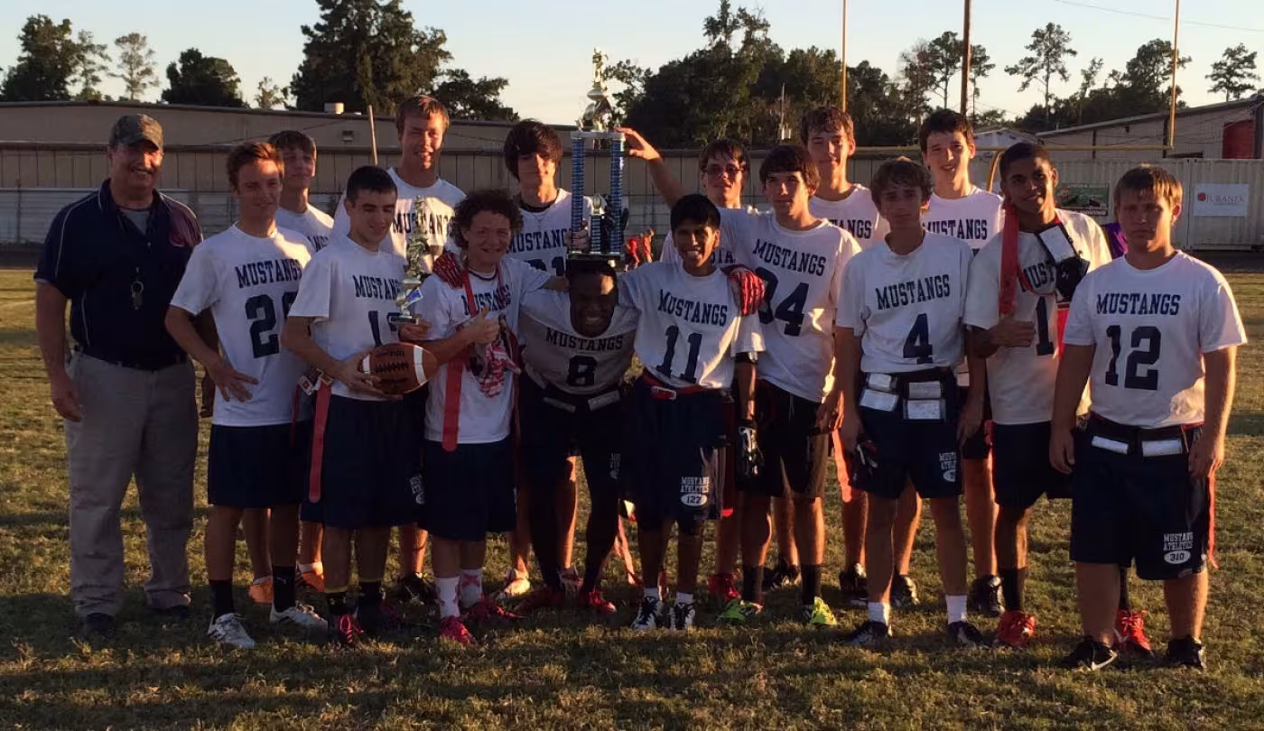 The Briarwood School's flag football team