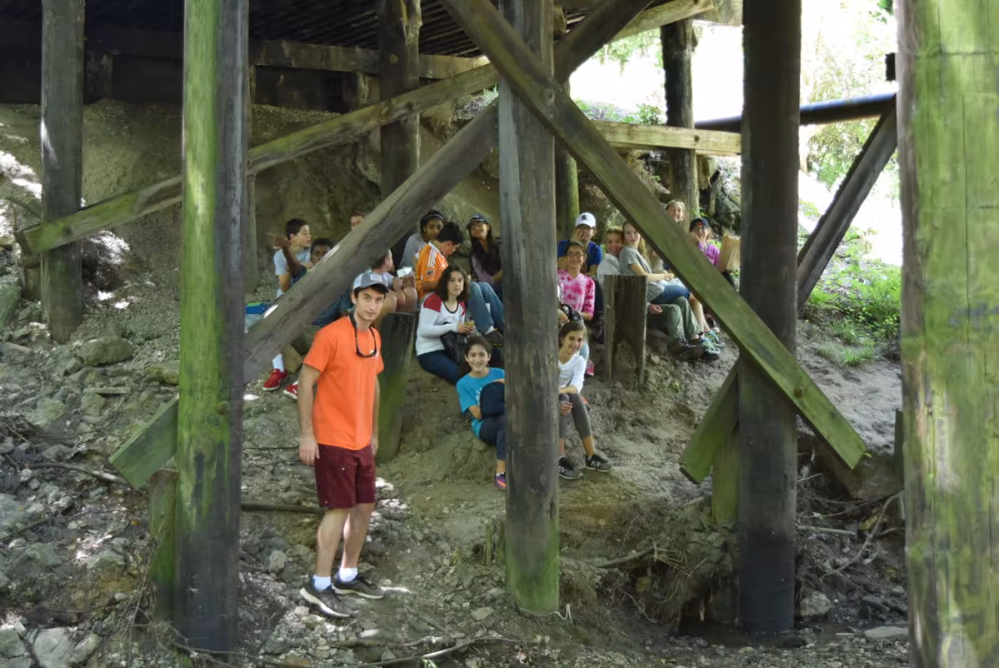 Clearing up a dry creek bed