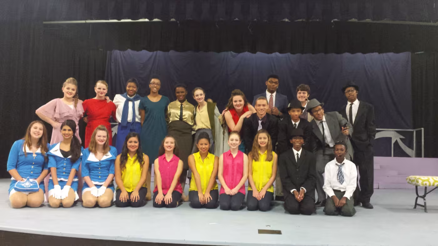 The cast of Catch Me If You Can.