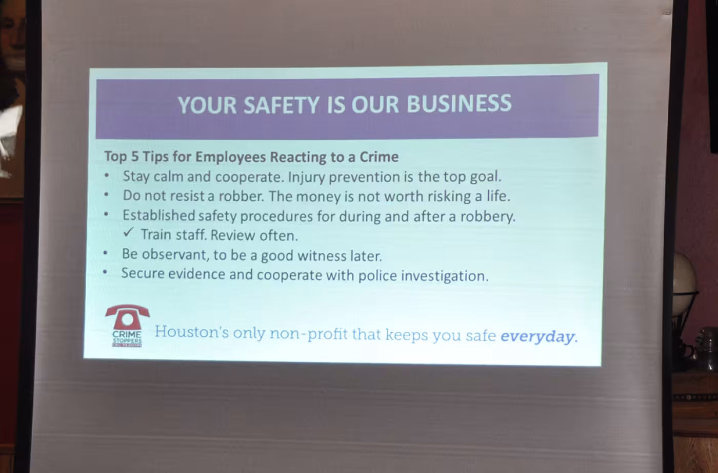 Your safety is our business