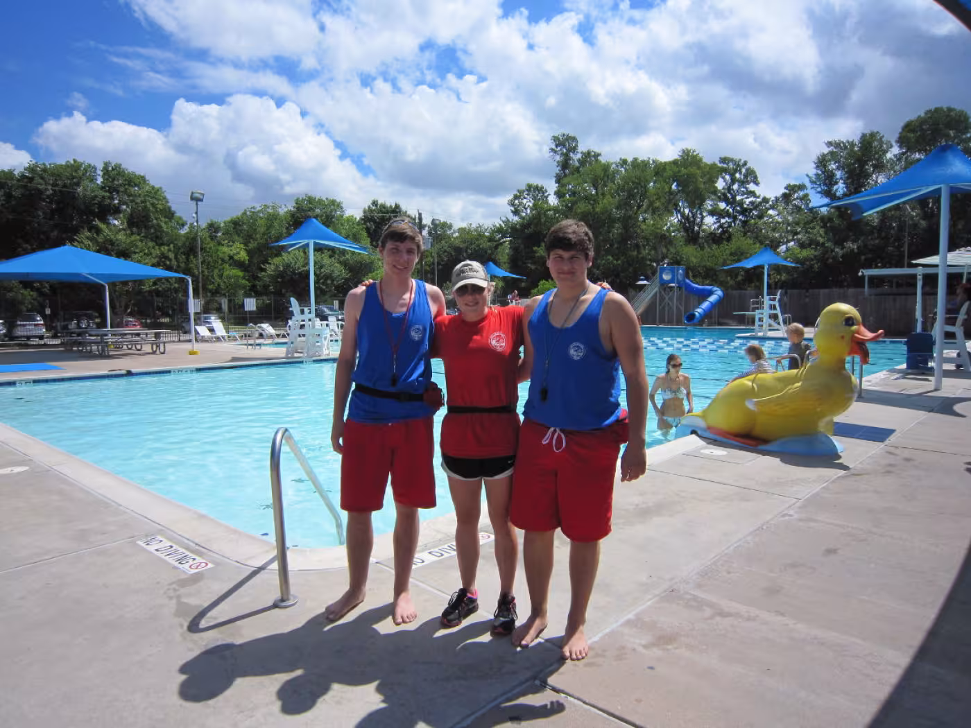 Joseph Schaefer, Karoline Hight, and Josh Tillery have grown together through their jobs as lifeguards.