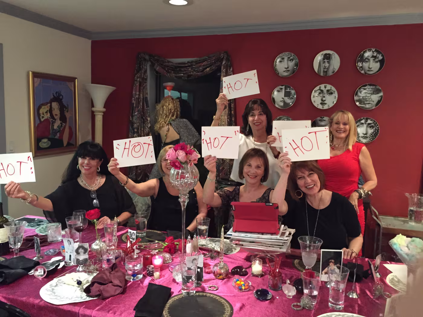 Sitting (from left) Sharon Maloney, Dora Levin (partially hidden), Vicky Dyer-Smith and Connie Reddy. Standing (from left) Mady Kades, Sharon Brier