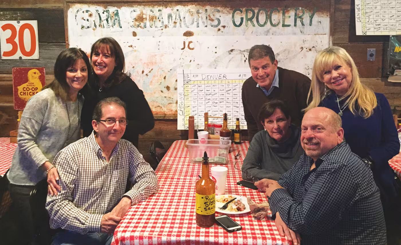 Cindy Steinberg, Marc Steinberg, Rhoda Saka, Howard Loeser, Stephanie Loeser, Carol Neider and Steve Saka