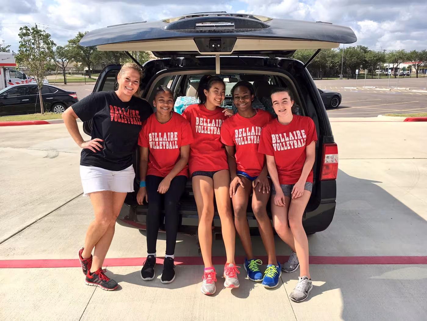 Cases of water bottles