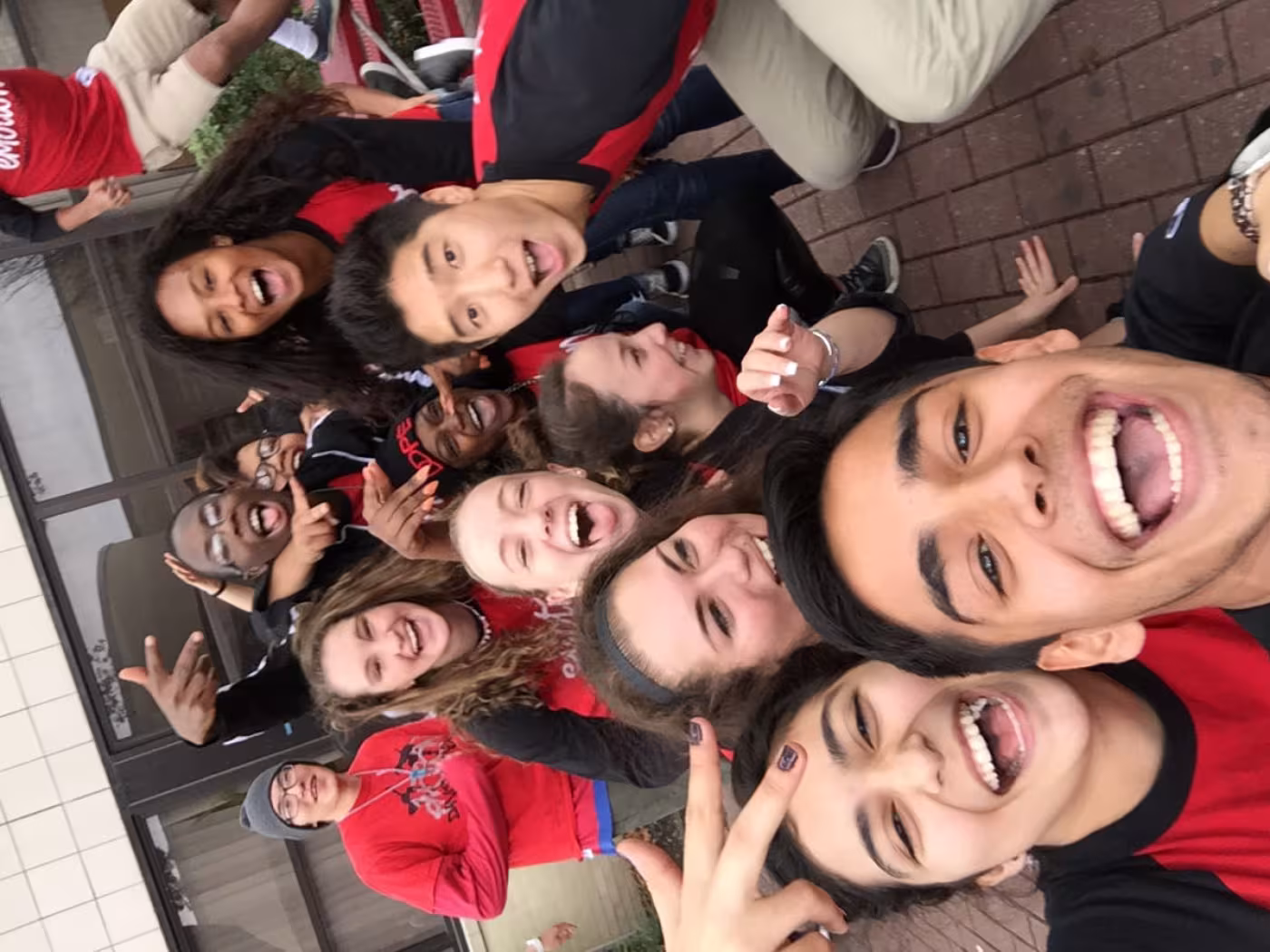 From bottom to the top, from left: Officer Sena Sarikaya, officer Saul Torres, Alexus Altemirano, officer Izzy Ferguson, vice president Linnea Shuessler, president Paul Kim, officer Emily Myers, De’sha, officer Michiko Sharpe, Michael Christopher