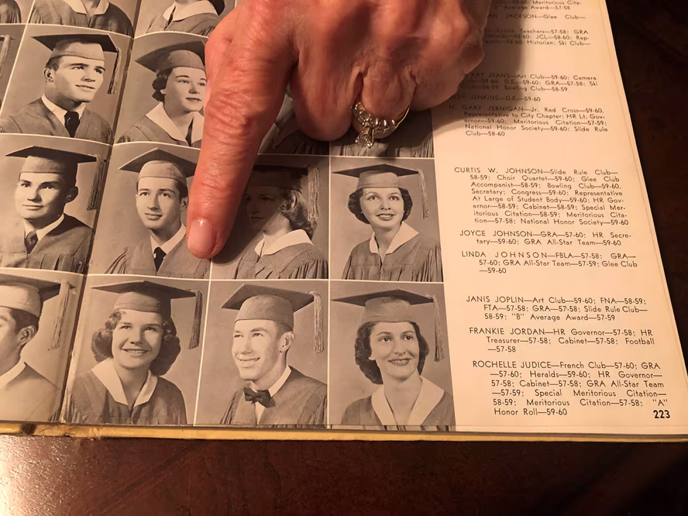 Janis Joplin’s senior picture