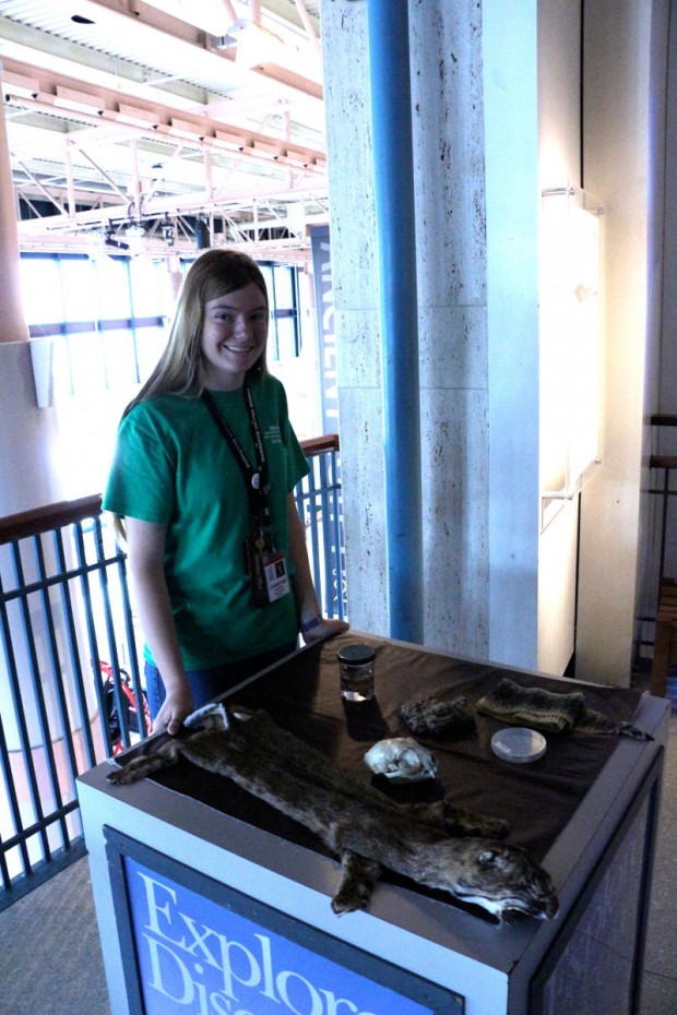 Christine, a Memorial resident, has been working at the museum for the past two summers. She usually runs test carts throughout the museum, or gives tours to museum guests.