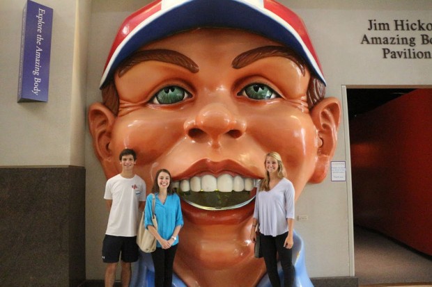 The face has become a symbol for The Health Museum. Intern Alex Daily admits it used to terrify her as a child.