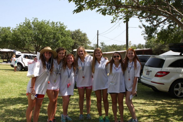 Counselors (from left): Julia Pope, Carly Kirkland, Sara White, Hannah Stinson, Ellie Ernst, Blake Sandeen and Megan McFarren.