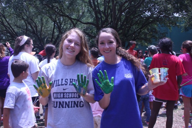 (From left) Candace Cravey and Emily Burns are camp counselors at Camp Paseo. They work every weekday, spending the entire day with younger campers doing a variety of outdoor activities.