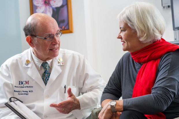 Dr. Ronald Young talks with Pauline Schloesser