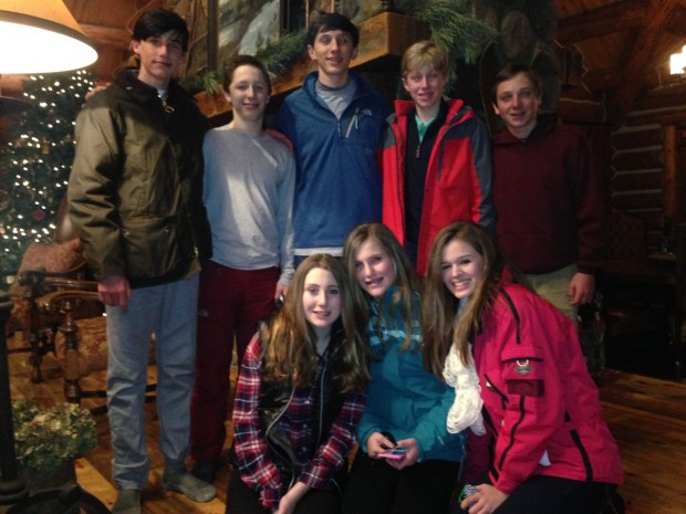 It really is a small town. Kids from Houston often go from house to house in Telluride, which isn't always so easy in Houston. Pictured at the Plank's home are (top row, from left) Michael Imik, Thomas McNeill, Jared Plank, Colin Lawrence, Sawyer Hamm, (b