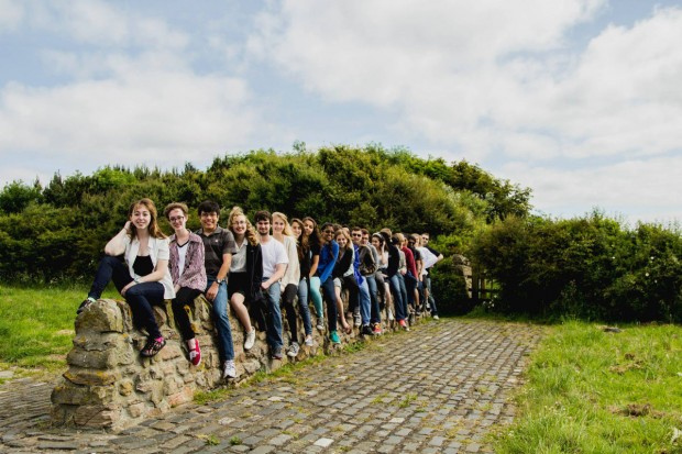 The group takes a break at Sunbury-on-Thames. (Photo: Sean Herring)